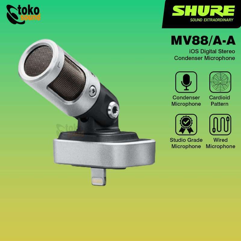 Jual Shure MV88 iOS Digital Stereo Condenser Microphone di Seller