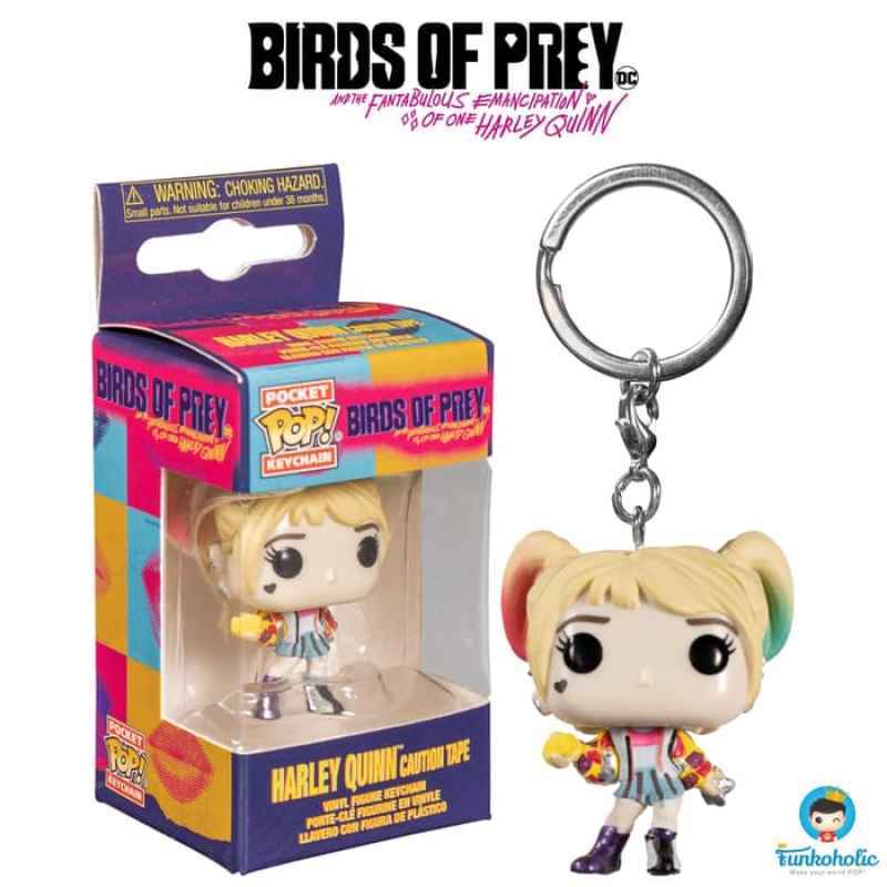 Promo Funko Pocket POP! Keychain Birds of Prey Harley Quinn Caution