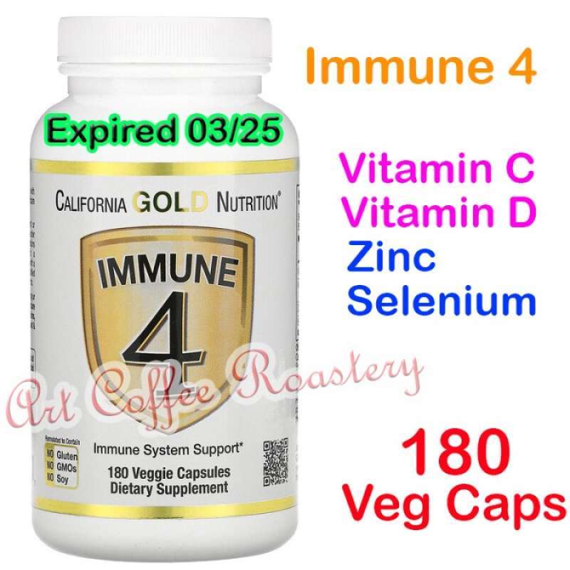 Promo IMMUNE 4, CALIFORNIA GOLD NUTRITION (USA PRODUCT) 180 VEGGIE ...
