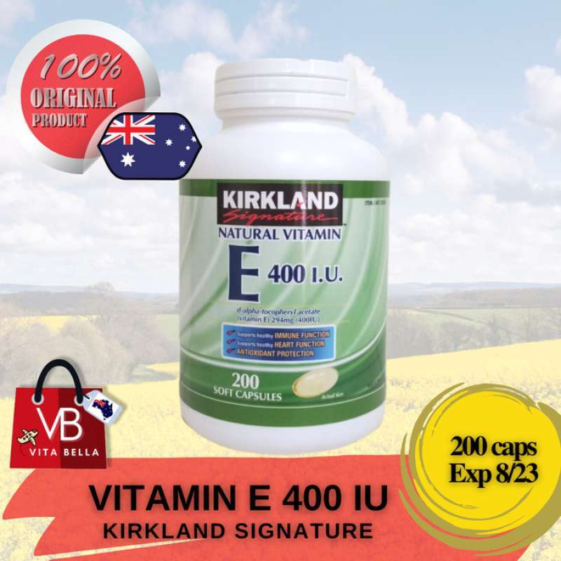 Promo KIRKLAND NATURAL VITAMIN E 400 IU 200 SOFT CAPSULES Diskon 33 di
