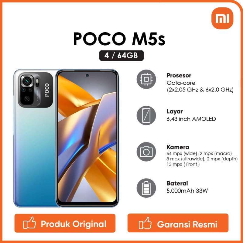 Jual Xiaomi POCO M5s ( 4/64GB ) - Blue di Seller Okeshop O2O Official ...