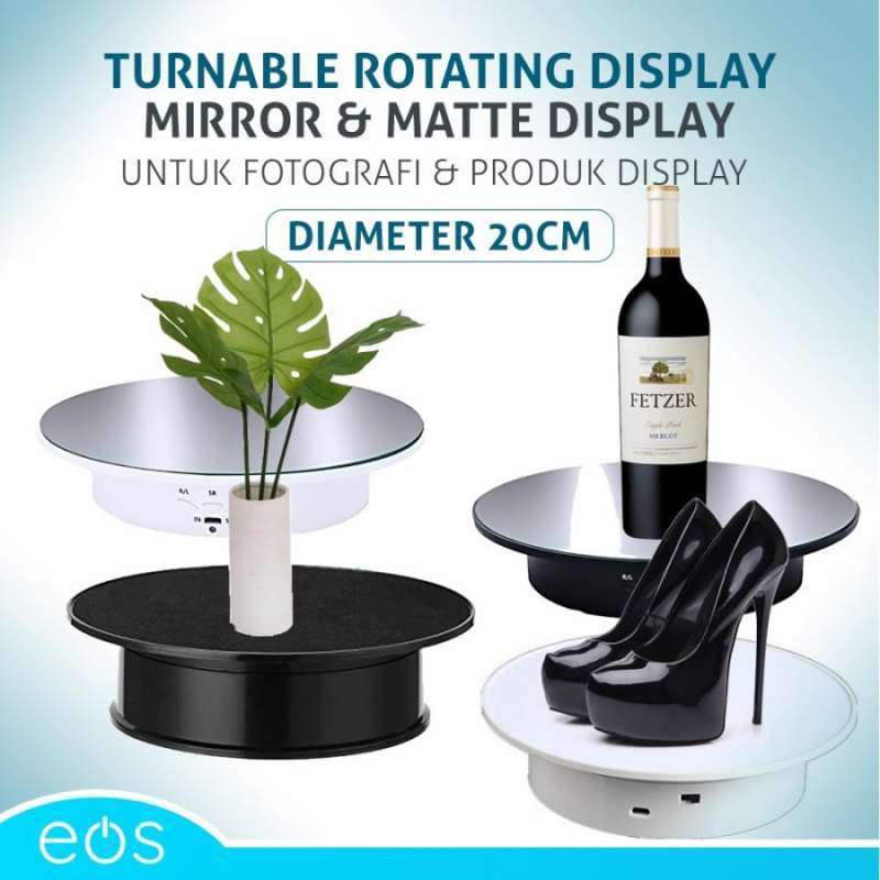 Jual Turnable rotating display Mirror & matte display fotografi