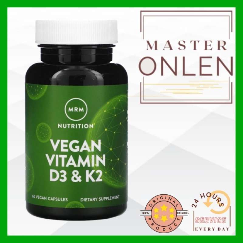 Promo Vegan Vitamin D3 K2 2500 IU MRM Nutrition 60 caps 80 mcg setara