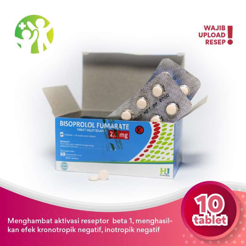 Jual Bisoprolol Fumarate 2.5 Mg - Obat Hipertensi Dan Penyakit Jantung