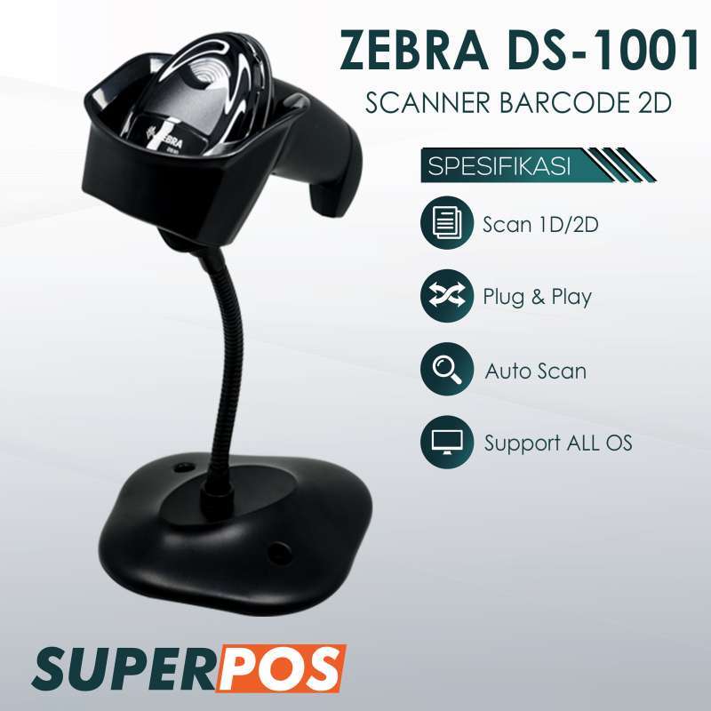 Jual Barcode Scanner Zebra Symbol Ds1001 2d Auto Scan Di Seller Super