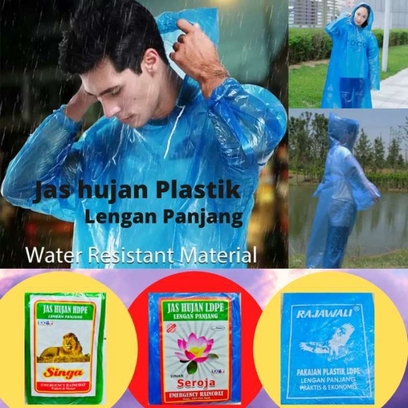 Jual Jas Hujan Plastik LDPE HDPE Tebal  Ponco Poncho Plastik Darurat