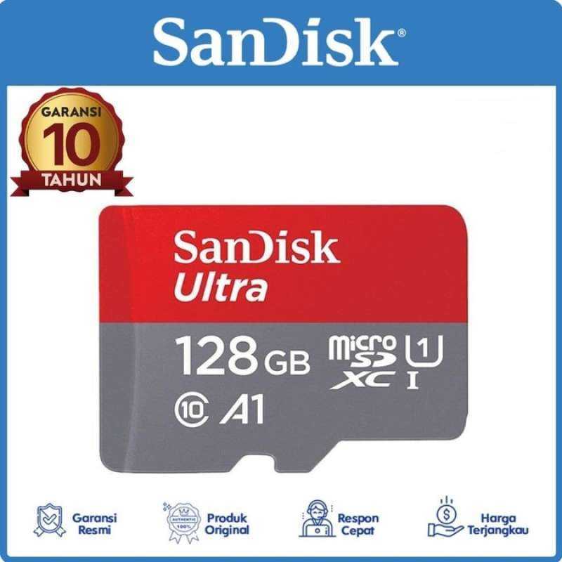 Promo Sandisk Ultra A1 Micro Sd 128 Gb Memory Card 120mbps Memori Hp