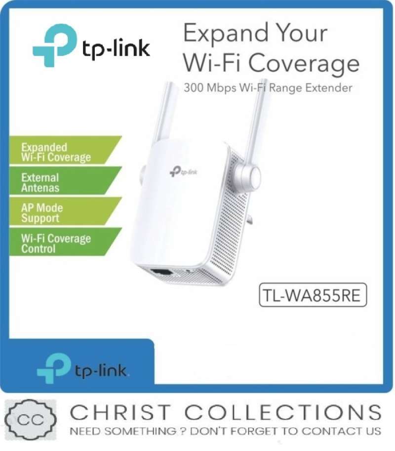Promo TP LINK WIFI EXTENDER TLWA855RE 300MBPS UNIVERSAL WIFI RANGE