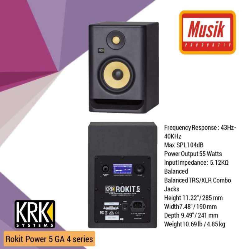 Promo Speaker Aktif Monitor KRK Rokit 5 G4 Diskon 23% di Seller Oracle ...