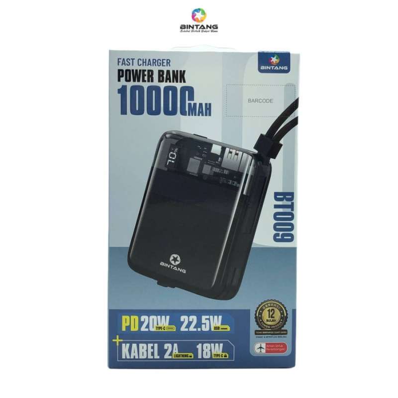Jual POWER BANK BT BT009 PD 20W+QC 22.5W 10000 MAH di Seller Toko