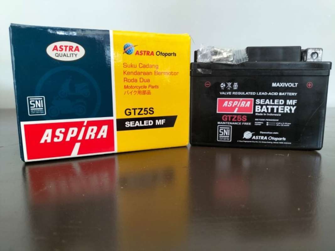 Jual AKI MOTOR KERING ASPIRA GTZ5S UNTUK YAMAHA XEON XRIDE R15 di