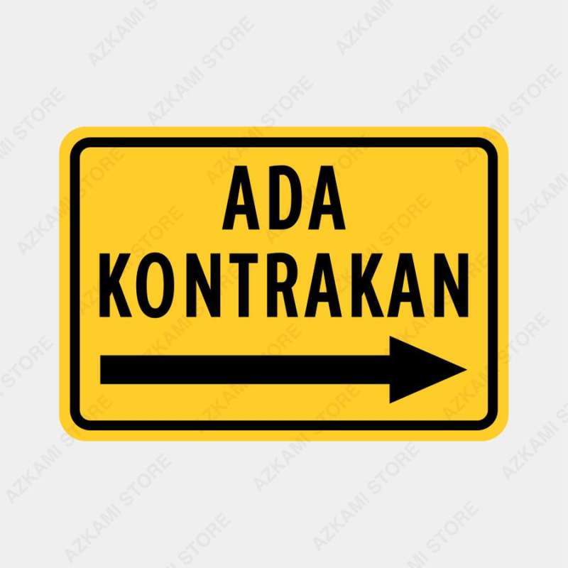 Jual Rambu Informasi Kontrakan 35cm X 50cm Plat Alumunium Di Seller ...