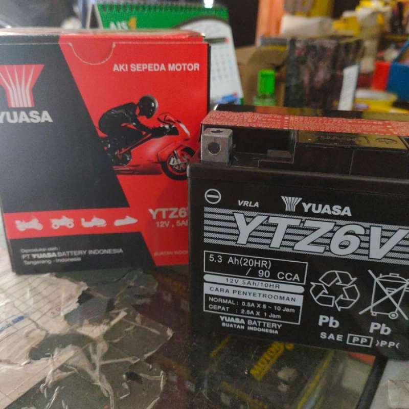 Promo Aki Motor Yuasa Honda Vario 125/150 PCX Yuasa YTZ6V Diskon 23% di