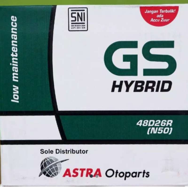 Promo Aki GS Hybrid N50/ Aki mobil/ Aki Serena/ Aki Kijang/ Colt Diesel