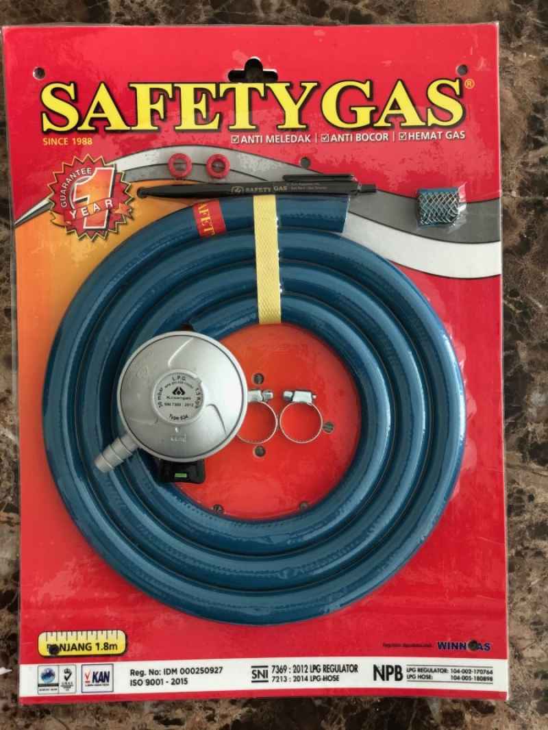 Jual Regulator Gas Lpg Reca / Kosangas Quickon 634 + Selang Kawat Baja