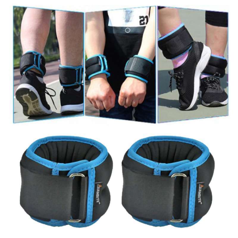 Promo Adjustable Ankle Weights Set, Soft Ankle Wrist Weights 1/2/3kg