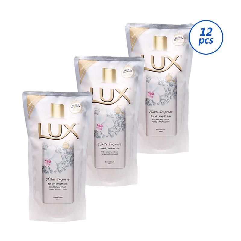 Jual Lux White Impress Refill Sabun Cair [450 mL/12 pcs