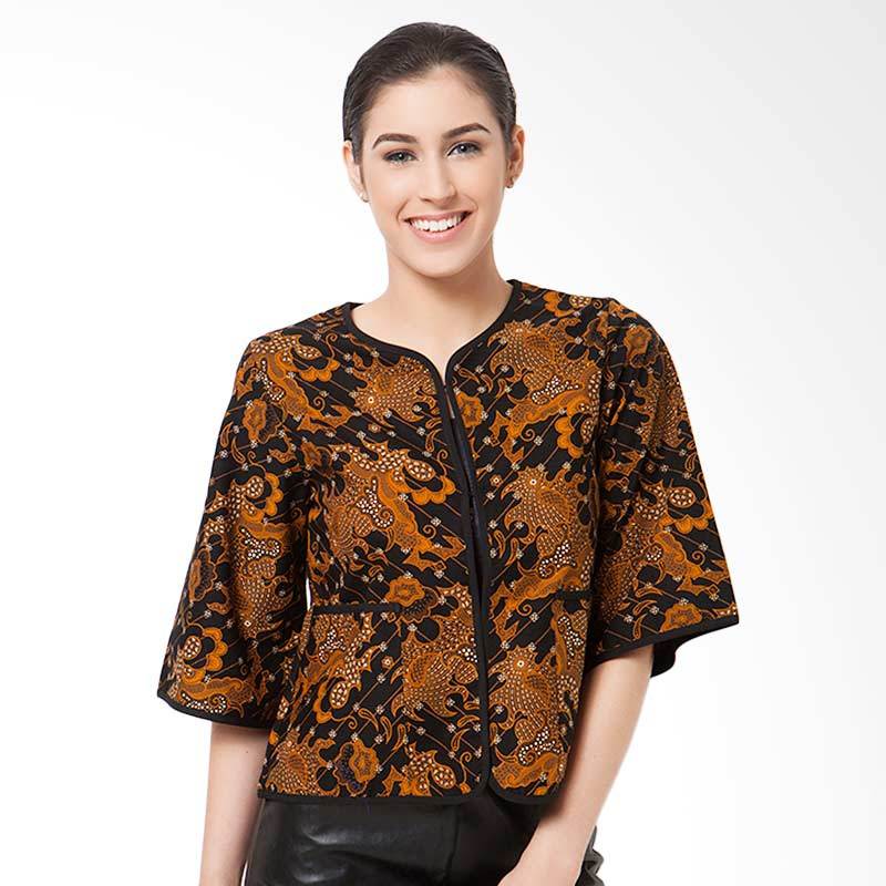 Jual Asana Liris Bunga Woman Jaket Batik Wanita Black Jual Asana Liris Bunga Woman Jaket Batik Wanita Black