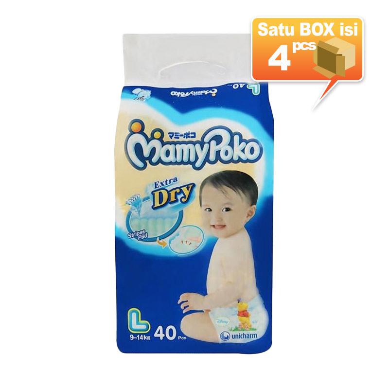 jual mamypoko popok l 40 pcs 4 pcs karton jual mamypoko popok l 40 pcs 4 pcs karton