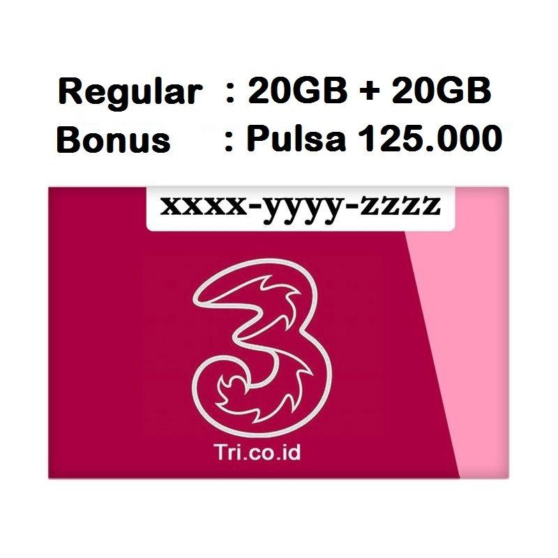 Jual Weekend Deal - Three Kartu Perdana [Kuota 40 GB] Free