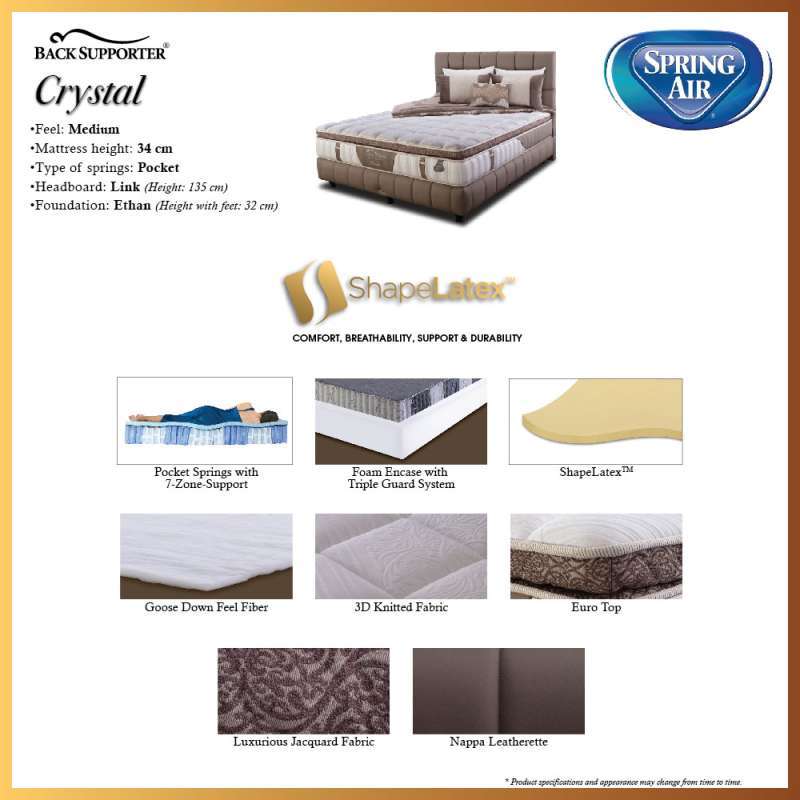 Promo Spring Air Bed Set Crystal White 180 X 200 Ukuran Diskon 56 di