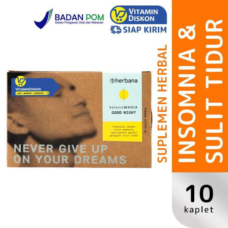 Jual Herbana Balance Madia Good Night 10 Tab Suplemen Herbal Membantu