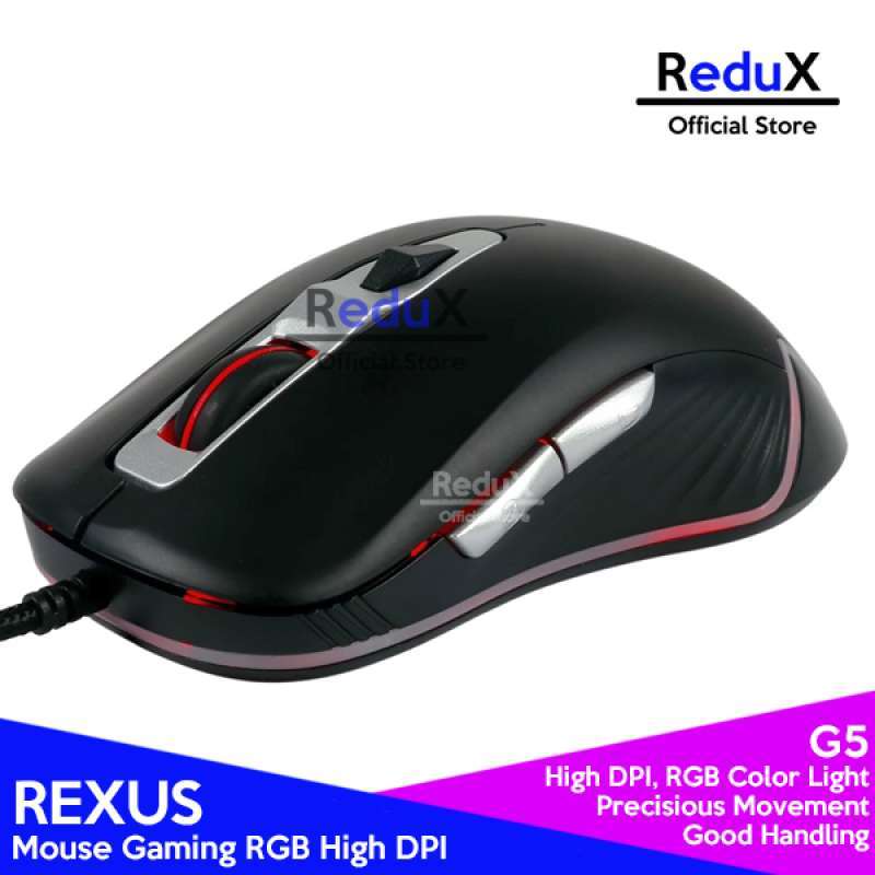 Jual Rexus G5 Xiera Mouse Gaming Proffesional High DPI Mouse RGB LED Colour ReduX Store