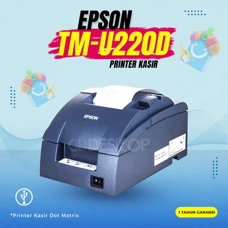 Jual PRINTER DOT MATRIX EPSON TMU220D MANUAL CUTTER AWET DAN KUALITAS