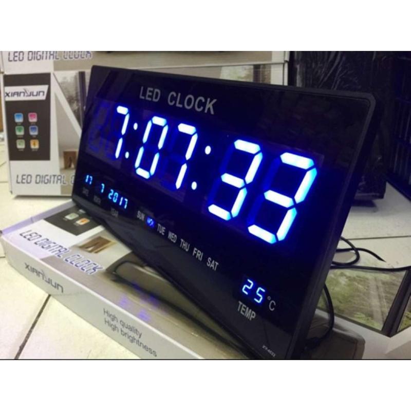 Jual Jam Dinding Digital LED Meja LED Clock Biru di Seller lengkapedia