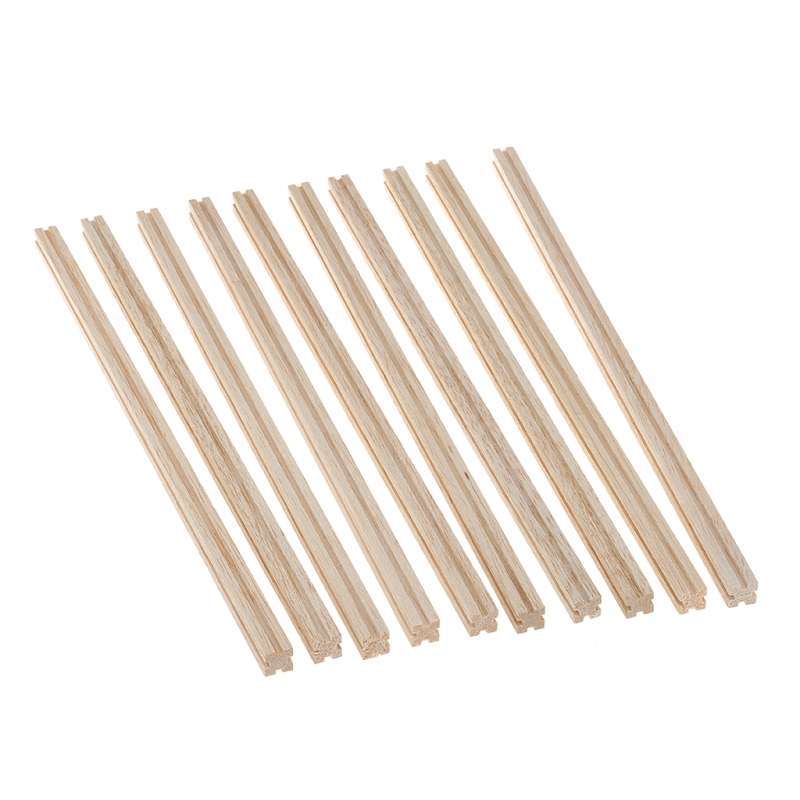 Promo 10 Balsa Wood Model DIY Finishing Unfinished Wood Craft Sticks with Groove Any Diskon 16