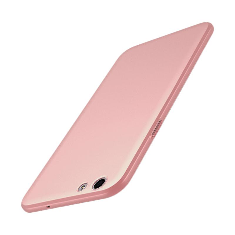 Jual OPPO F1s Baby Skin Full Cover Ultra Thin Hard Case - Merah Muda