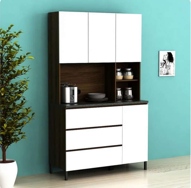 Jual Lemari bufet dapur minimalis sansa KC120 kayu multifungsi serbaguna laci susun rak