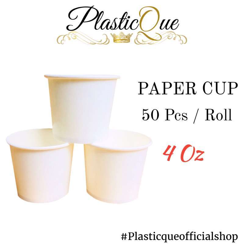 Promo Paper Cup 4oz 4 Oz Gelas Kertas Polos Putih Susu 50 Pcs 50pcs ...