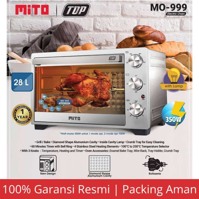 √ Mito Oven Listrik Mo-999 Mo 999 Top New 28l Low Watt - Garansi Resmi