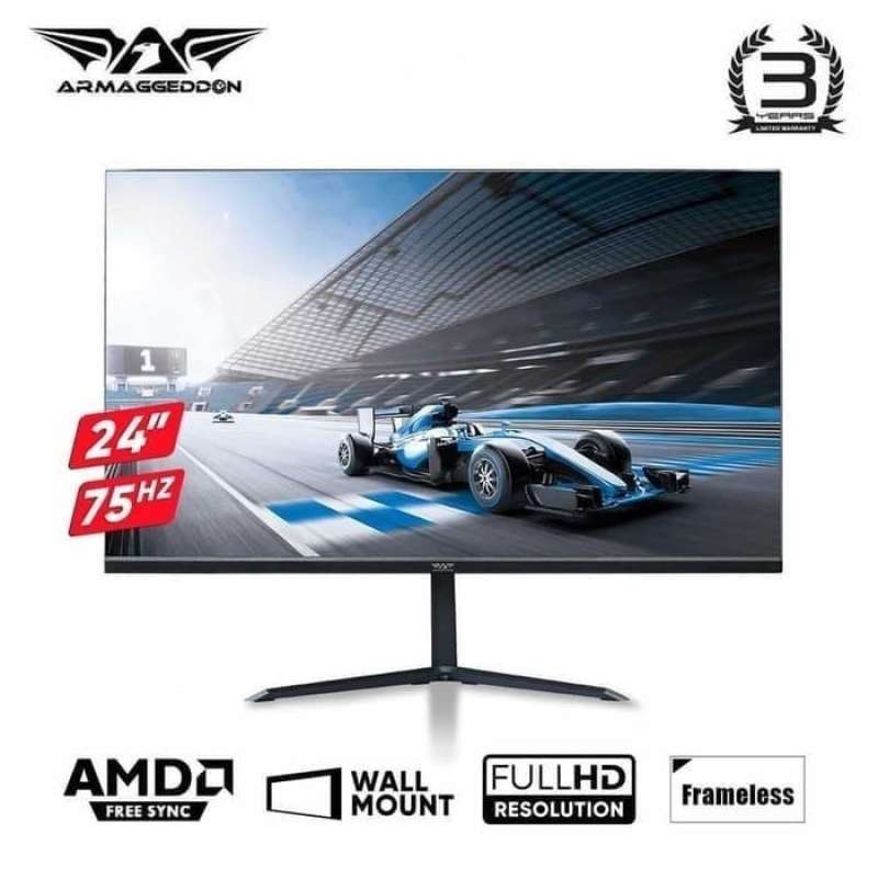 Jual Armaggeddon Gaming Monitor Pixxel+ Pro Pf24hd Ss 24 Hdmi 75 Hz Di ...
