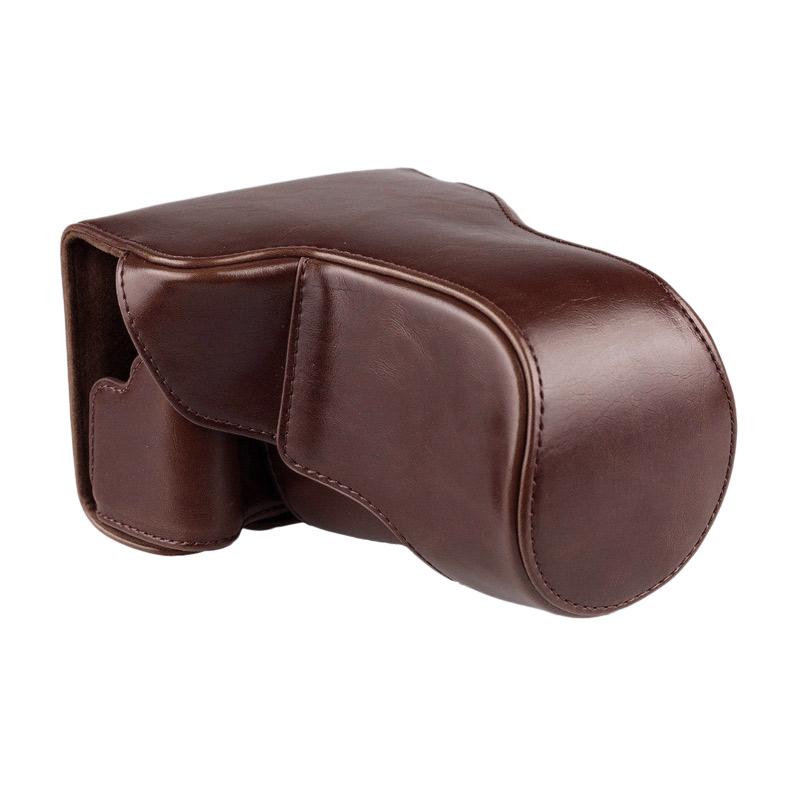 jual canon eos m10 leather bag tas kulit kamera mirrorless 15 45 mm 18 55 mm coklat jual canon eos m10 leather bag tas kulit kamera mirrorless 15 45 mm 18 55 mm coklat