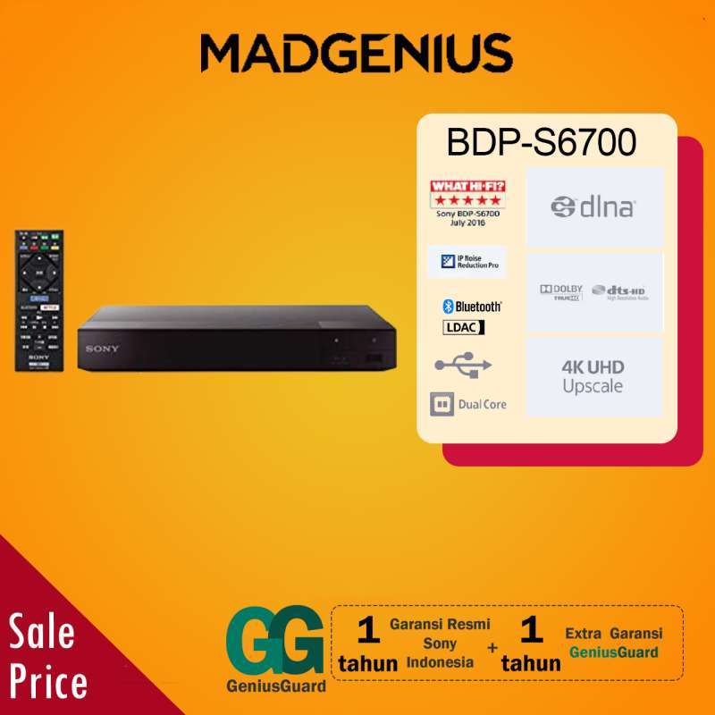 Jual Sony Original Bdps6700 Black 4kupscaling Bluray 3d Disc Player With Wifi And Bluetooth