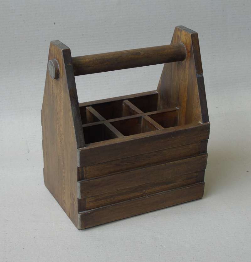 Jual Wood Caddy with Handle Tempat Botol Kayu di Seller Kayma