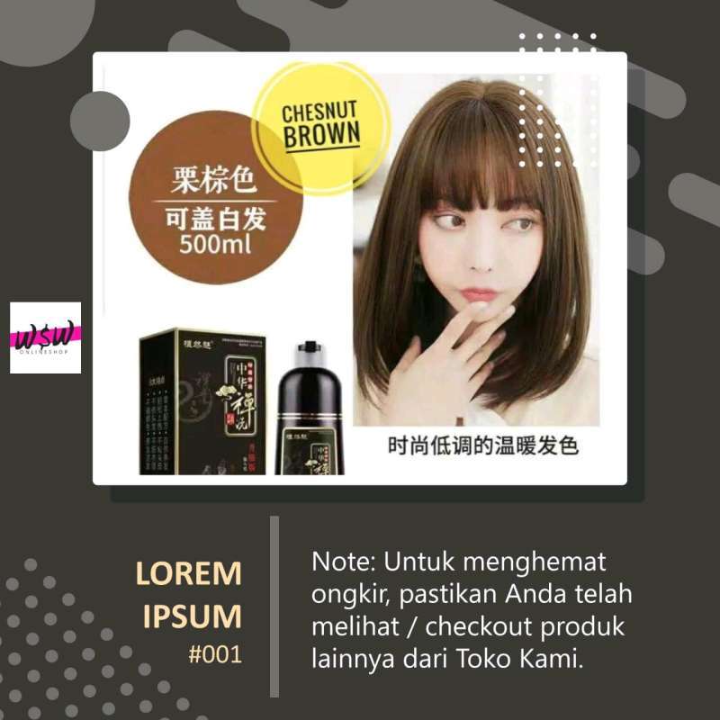 Jual Shampo Herbal Natural Zhi Ran Mei Cat Semir Pewarna Rambut Instan