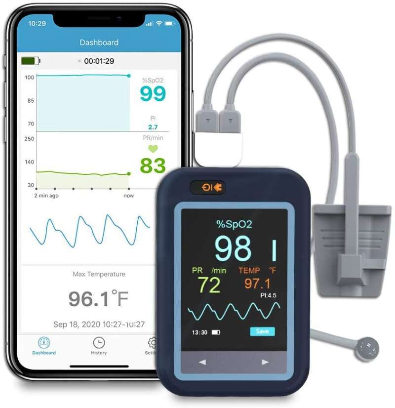 Jual Wellue Bluetooth Blood Oxygen Monitor for O2 Level Pulse Rate and ...