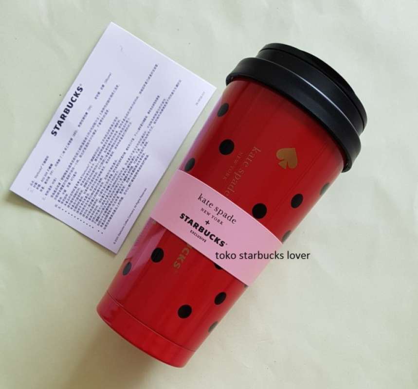 Jual Starbucks Tumbler Stainless Elma Grande Kate Spade Polka Dot (Kode