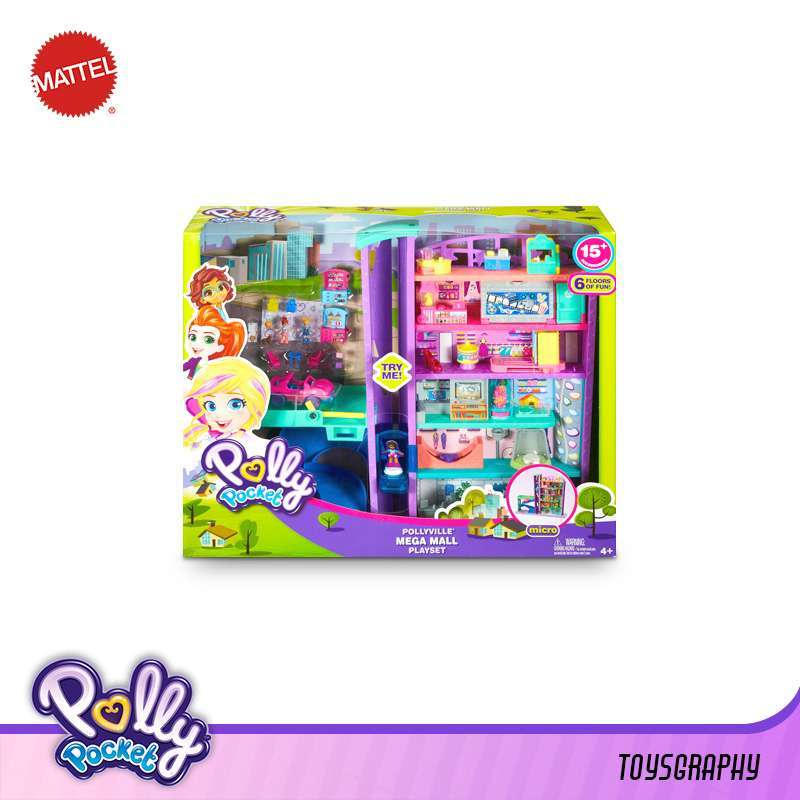 Promo Polly Pocket MEGA MALL Playset with Lift Grande GalleriaThere's Promo Polly Pocket MEGA MALL Playset with Lift Grande GalleriaThere's