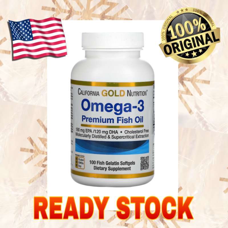 Jual Minyak Ikan Omega 3 California Gold Nutrition - 100 Softgels Di ...