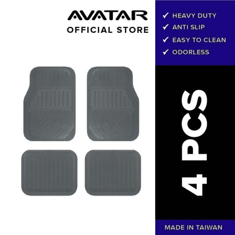 Promo Avatar Karpet 6100 - 4 Pcs - Tersedia 5 Pilihan Warna - Abu-abu