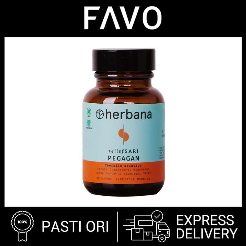 Promo Herbana Relief Sari Pegagan 30 Kapsul Melancarkan Peredaran