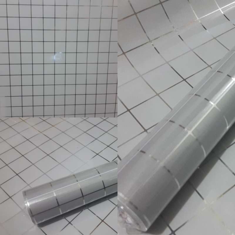 Promo Wallpaper Sticker Dapur atau Kamar Mandi Warna Abu MudaUkuan 5m x