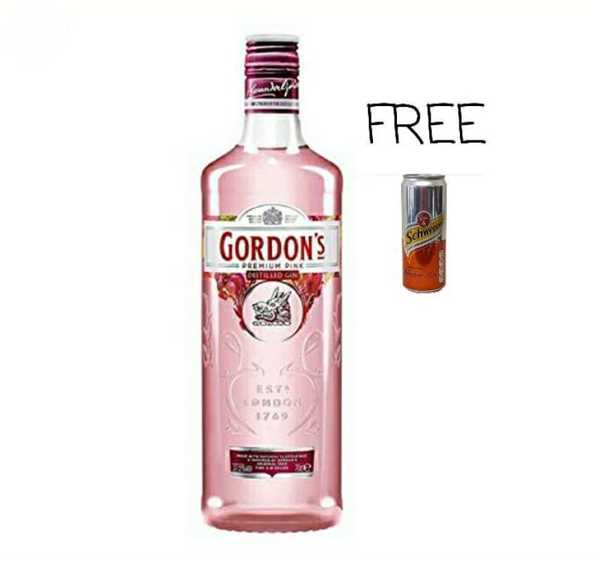 Jual Promo Gordon Gin Pink 750mL FREE 1 Schweppes Ginger Ale 330mL di