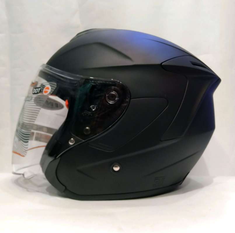 Promo HELM INK DYNAMIC SOLID BLACK MATT HELM HALF FACE - BLACK MATT M