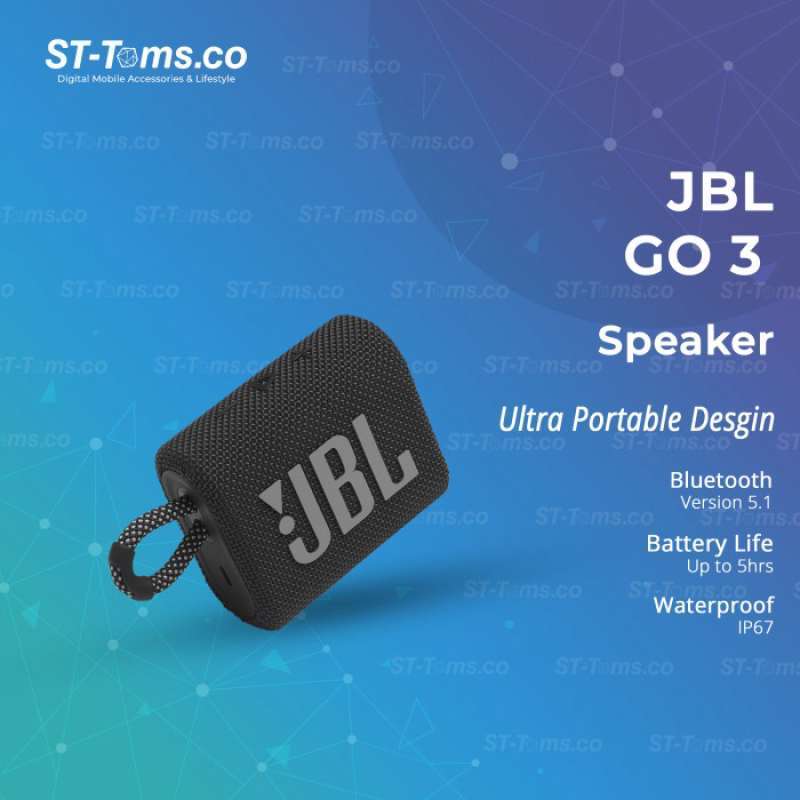 Jual JBL GO 3 Bluetooth Wireless Speaker di Seller STToms Official