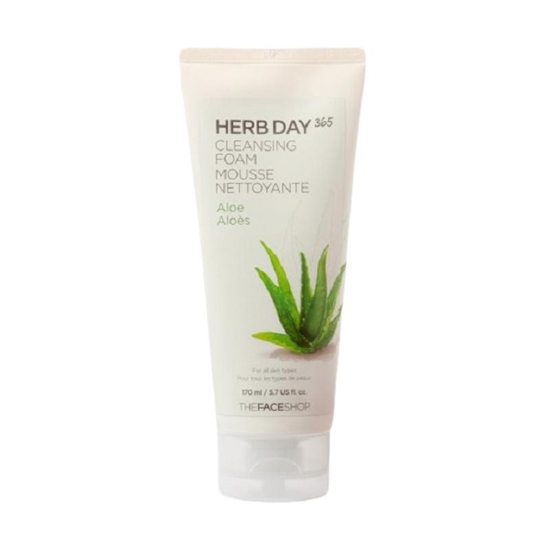 Jual The Face Shop Herb Day 365 Aloe Cleansing Foam Di Seller